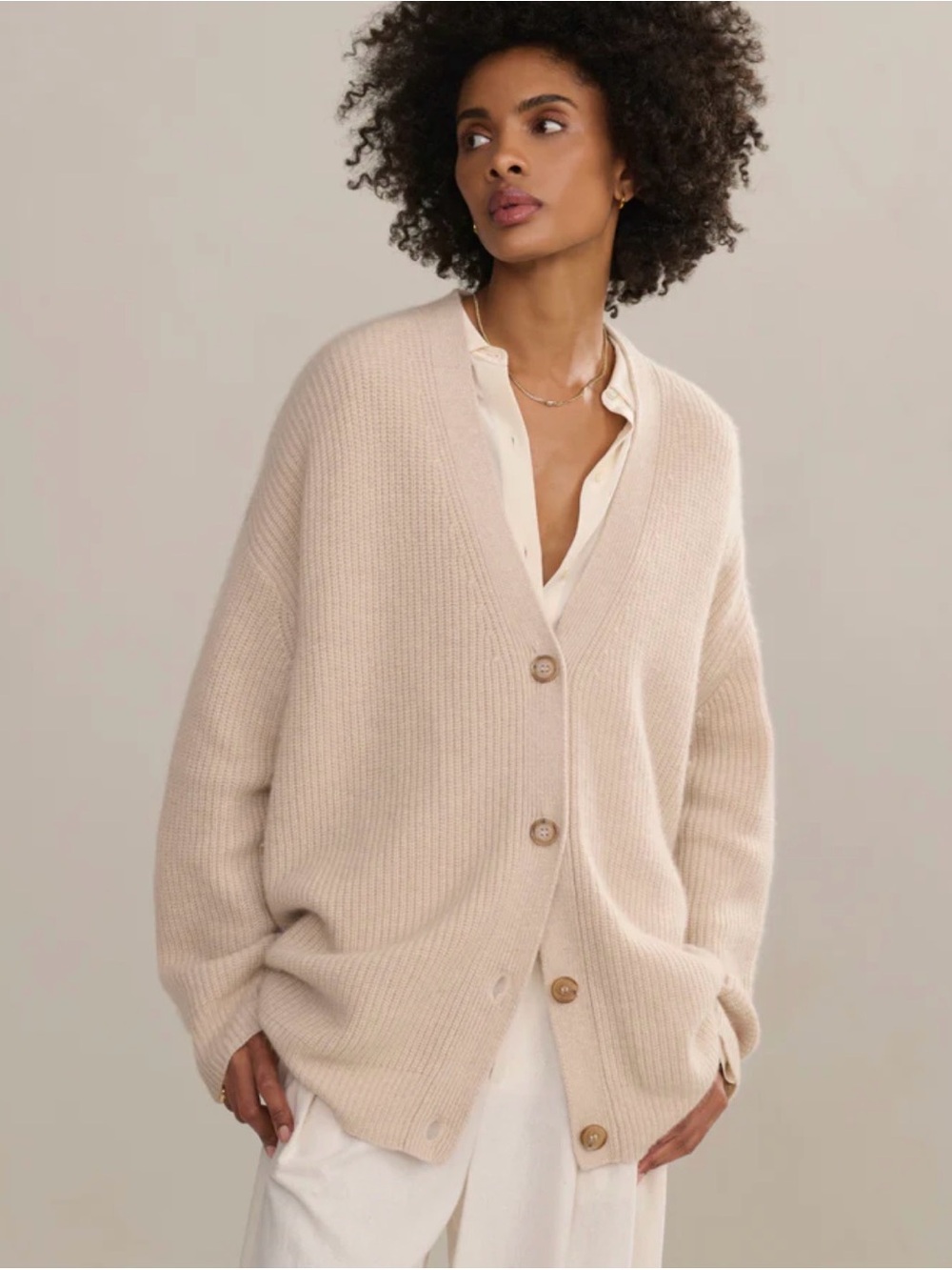 Jenni Kayne Cashmere Cocoon Cardigan Oatmeal